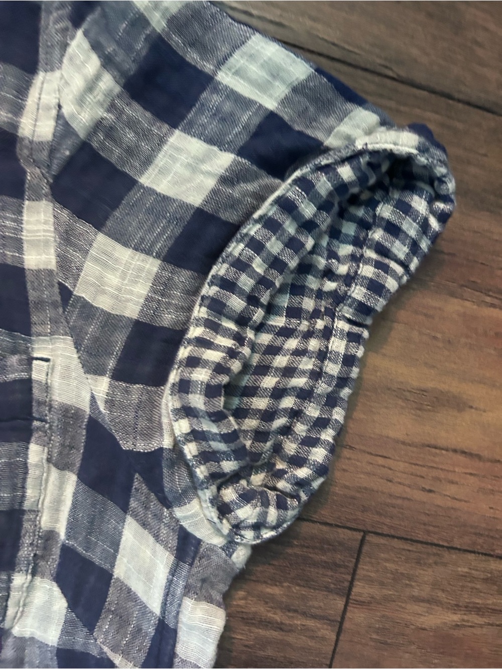 J. Crew Navy and White Gingham Mini Dress - Picture 2 of 3